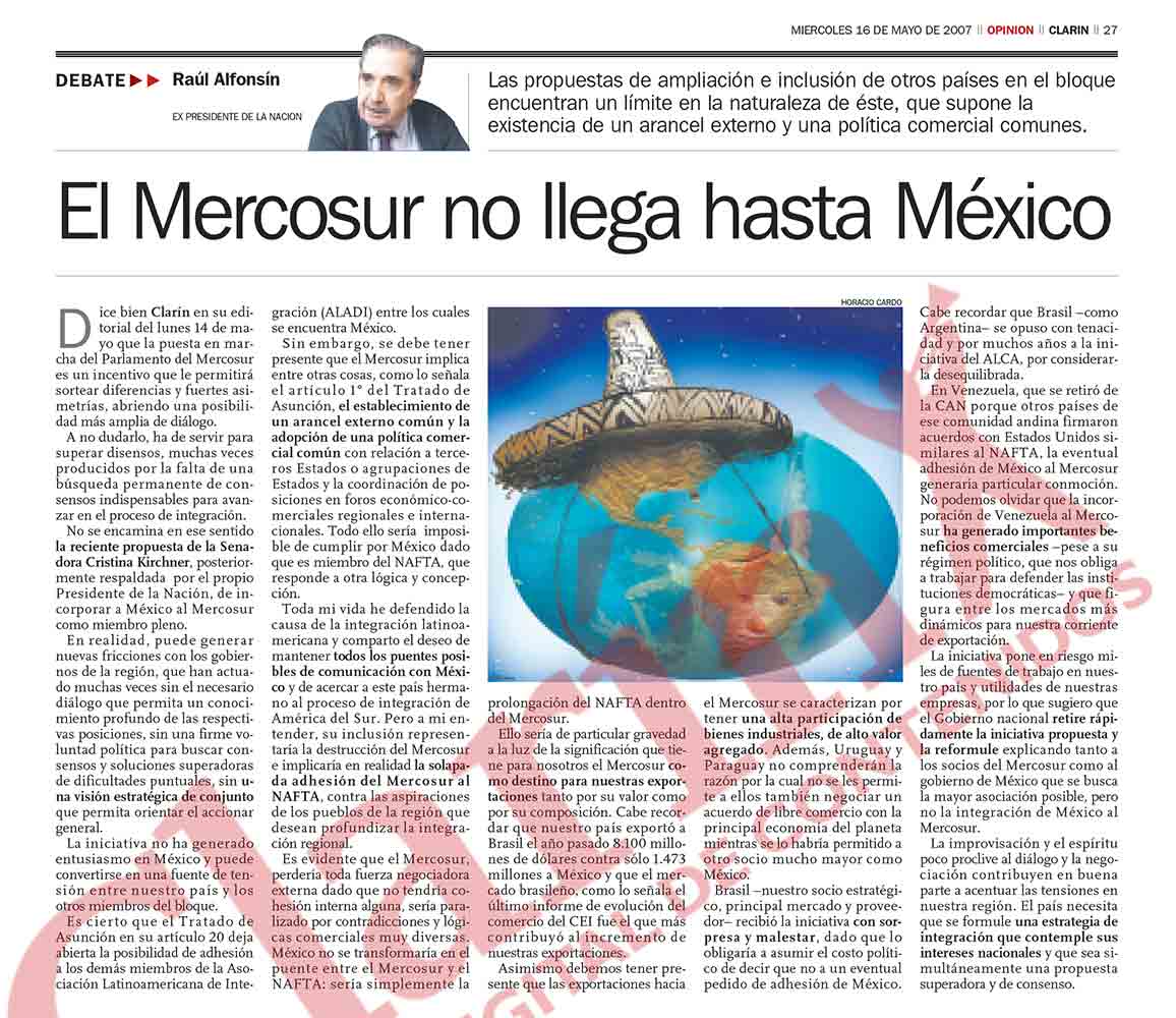 El Mercosur no llega hasta México