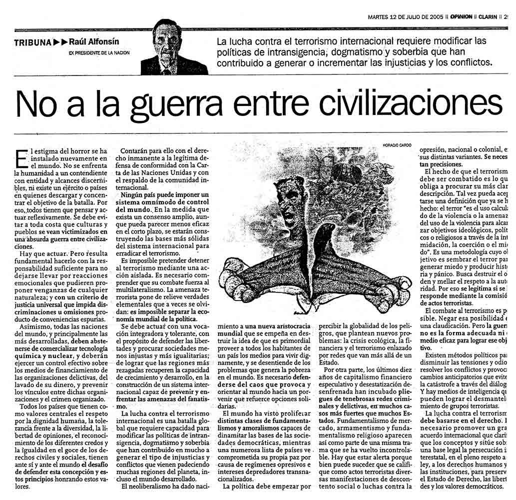 No a la guerra entre civilizaciones